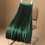 L-Зеленый-Миди юбки