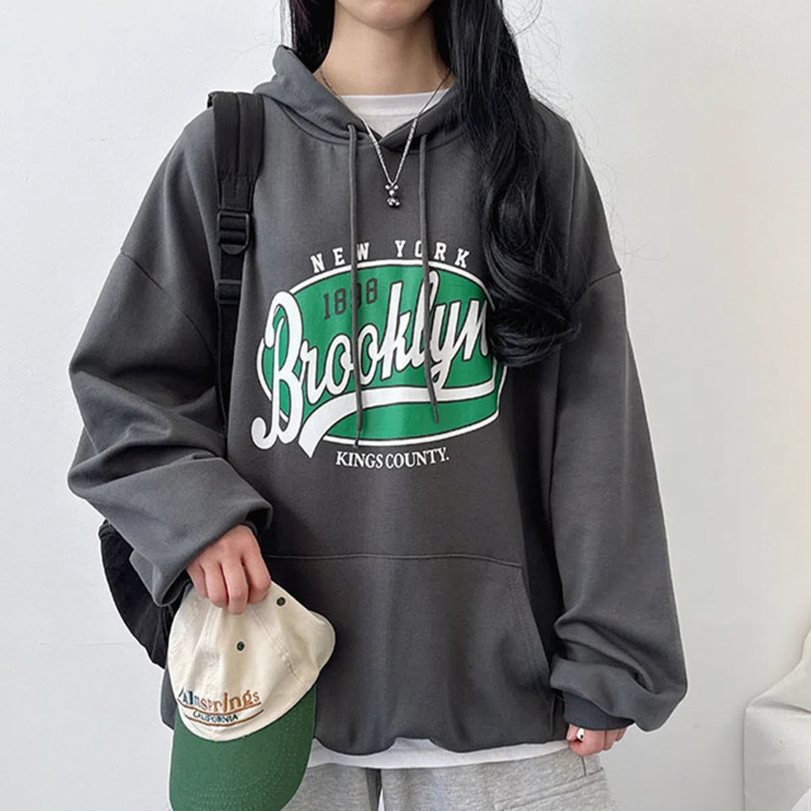 Brooklyn – худи Brooklyn Lettering Oversized Hoodie