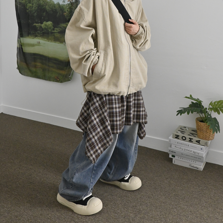 Асимметричная юбка в клетку