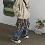 Асимметричная юбка в клетку