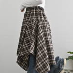 Асимметричная юбка в клетку