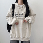 Свободный размер-Серо-бежевый-Худи