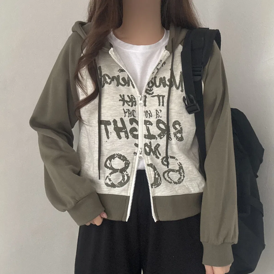 Two-Way – толстовка Raglan Cropped Sweatshirt Zip-Up