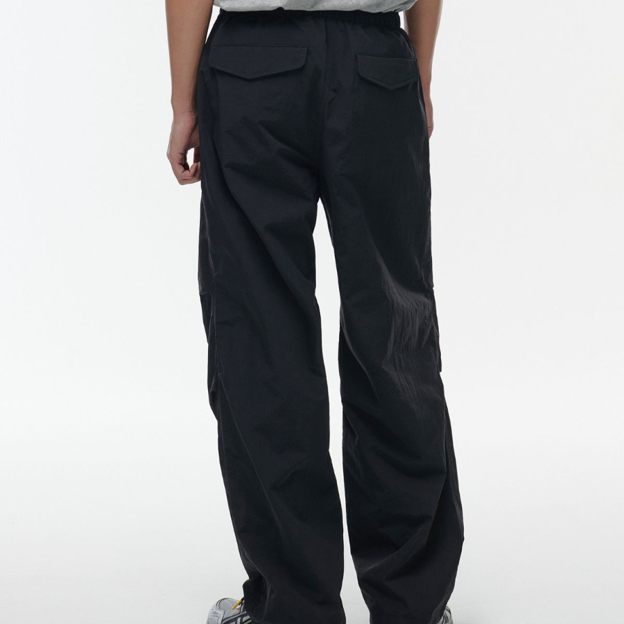 Nylon Parachute Pants [Black]