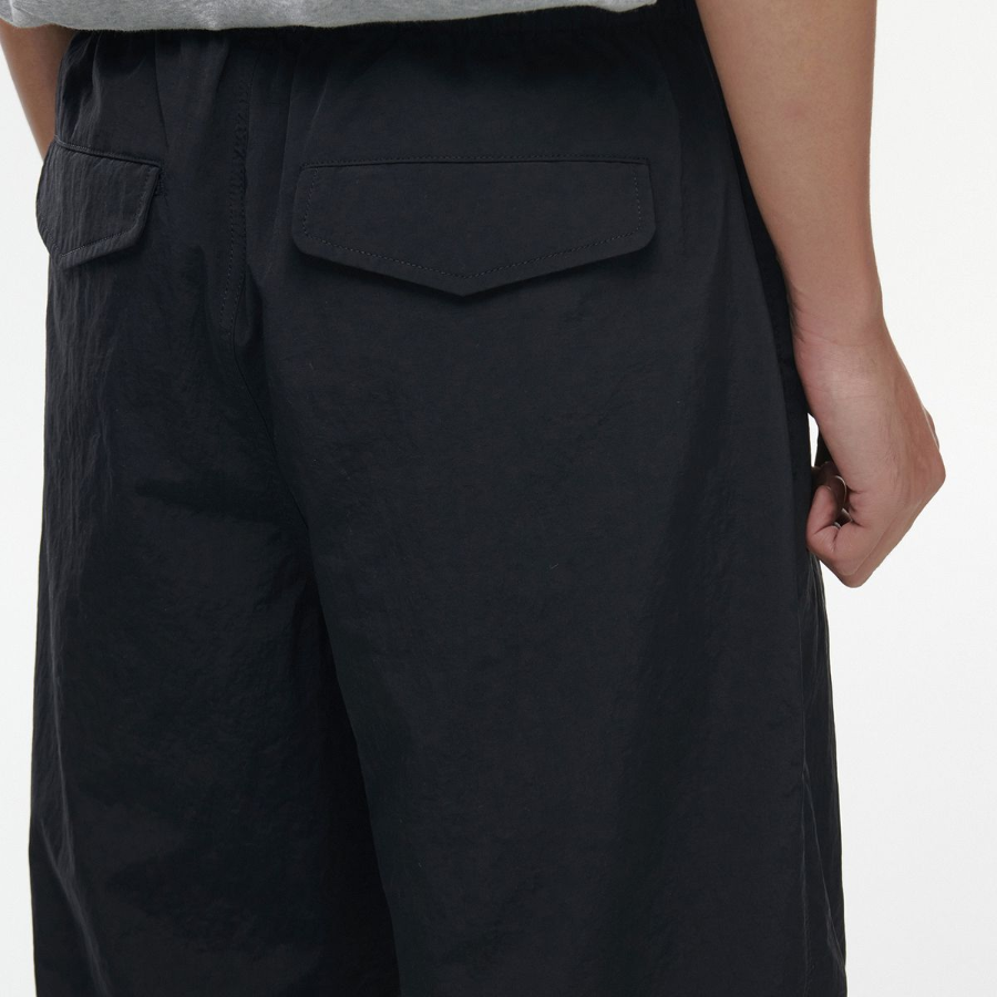 Nylon Parachute Pants [Black]