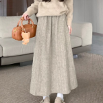 Флёровая юбка на резинке из утеплённого трикотажа