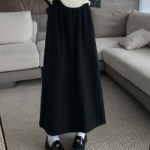 Флёровая юбка на резинке из утеплённого трикотажа