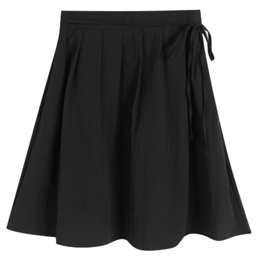 Миди-юбка с плиссировкой, поясом и задней резинкой