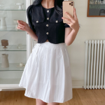 Миди-юбка с плиссировкой, поясом и задней резинкой