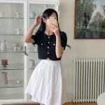 Миди-юбка с плиссировкой, поясом и задней резинкой