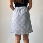 Клетчатая шифоновая миди-юбка в стиле балеткор