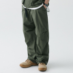 City Leisure CN Wide Belted Parachute Pants [Khaki]