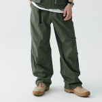 City Leisure CN Wide Belted Parachute Pants [Khaki]