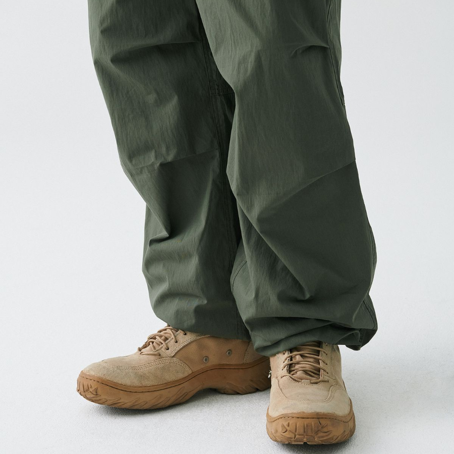 City Leisure CN Wide Belted Parachute Pants [Khaki]