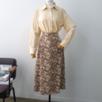 Женственная длинная юбка A-силуэта с цветочным принтом