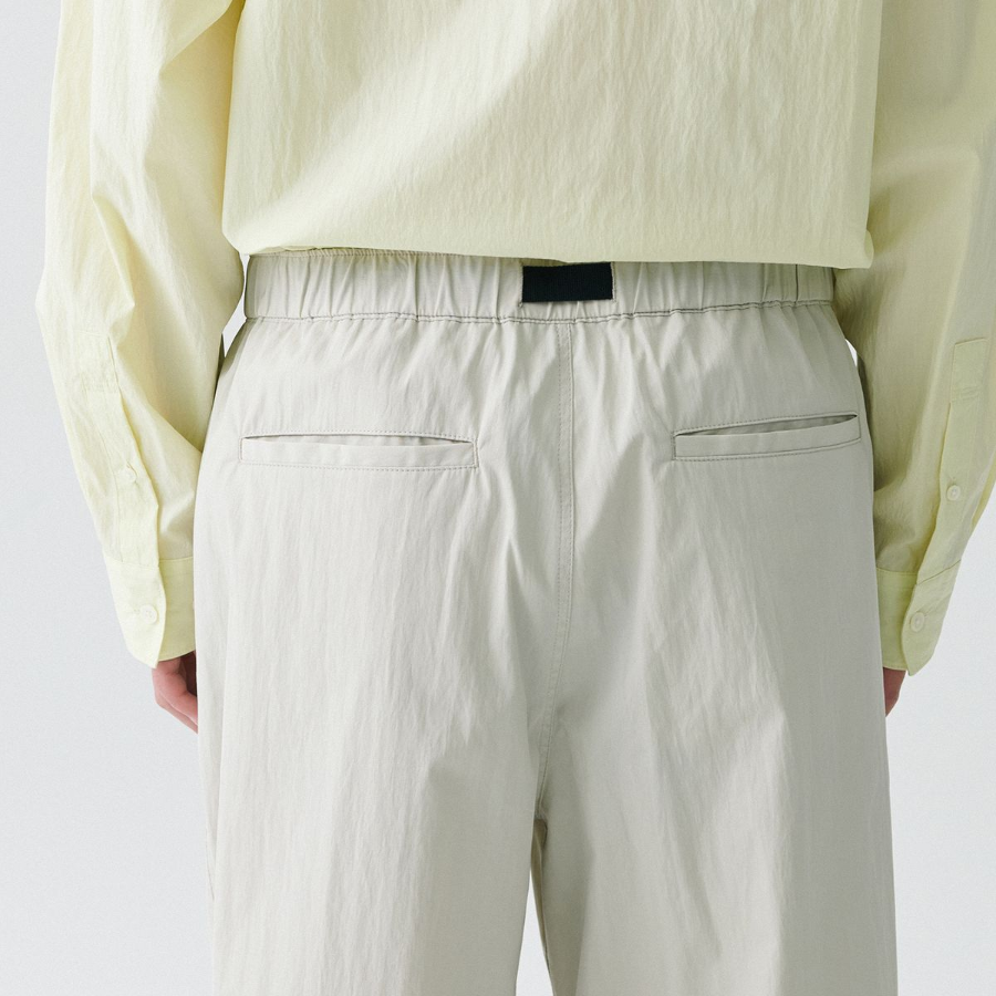 City Leisure CN Wide Belted Parachute Pants [Dusty Cream]