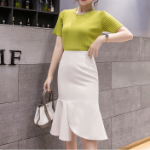 Юбка с высокой талией и эффектом твиста