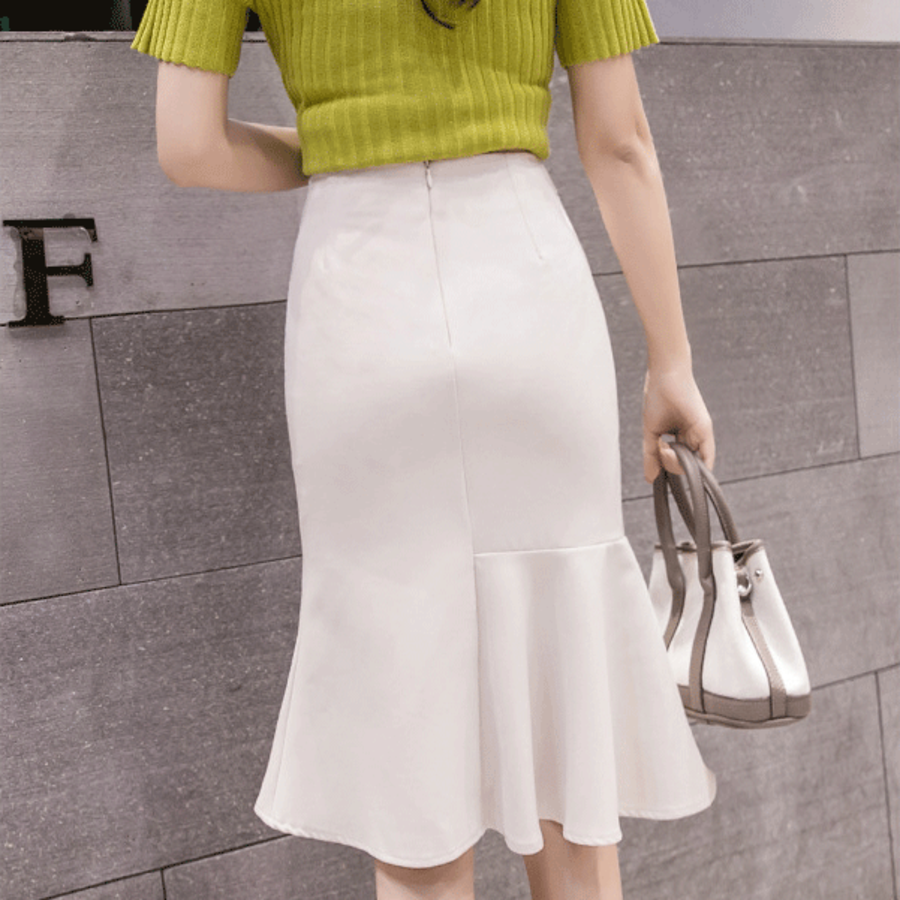 Юбка с высокой талией и эффектом твиста