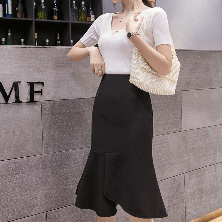 Юбка с высокой талией и эффектом твиста