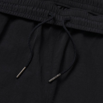 Nylon One-Tuck Wide String Pants [Black]