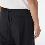 Nylon One-Tuck Wide String Pants [Black]