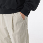 Nylon One-Tuck Wide String Pants [Dusty Cream]