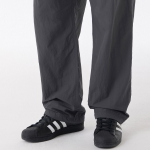 Nylon One-Tuck Wide String Pants [Gray]