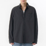 Musinsa Standard Relaxed Cotton Tencel Pigment Shirt – Charcoal Grey