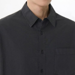 Musinsa Standard Relaxed Cotton Tencel Pigment Shirt – Charcoal Grey