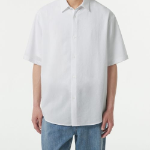 Musinsa Standard Relaxed Linen-Like Short Sleeve Shirt – White
