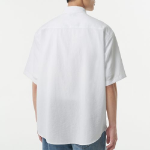 Musinsa Standard Relaxed Linen-Like Short Sleeve Shirt – White