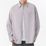 Musinsa Standard Relaxed Soft Poplin Shirt – Light Grey