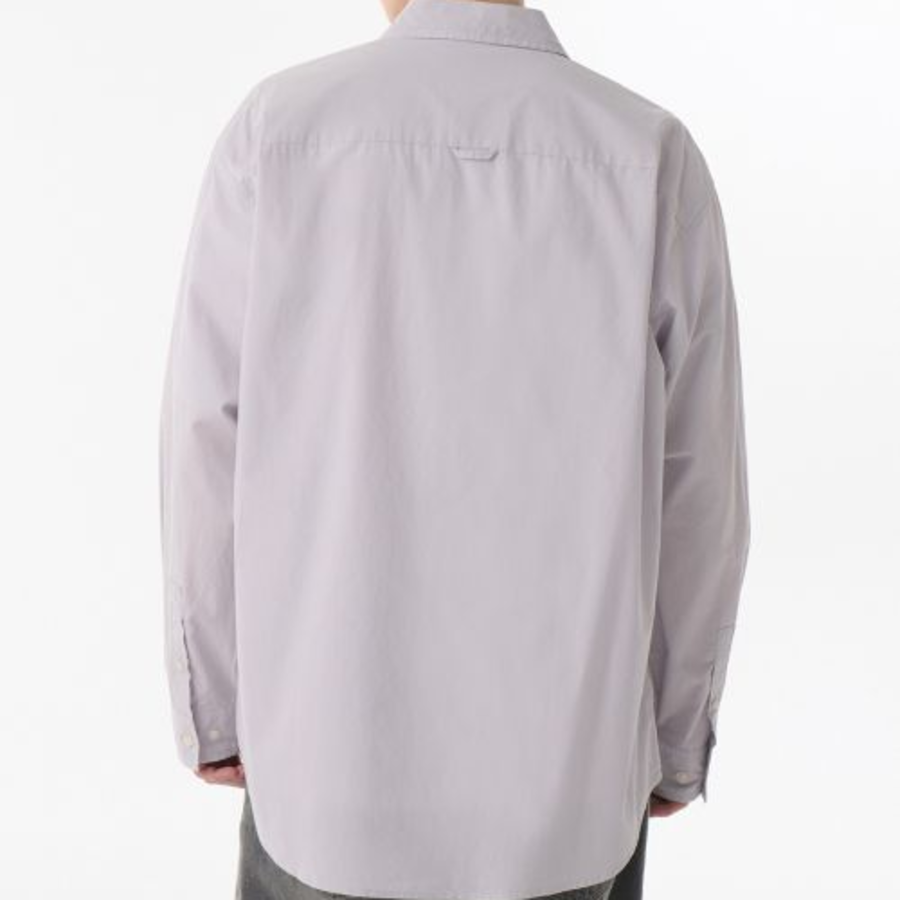Musinsa Standard Relaxed Soft Poplin Shirt – Light Grey