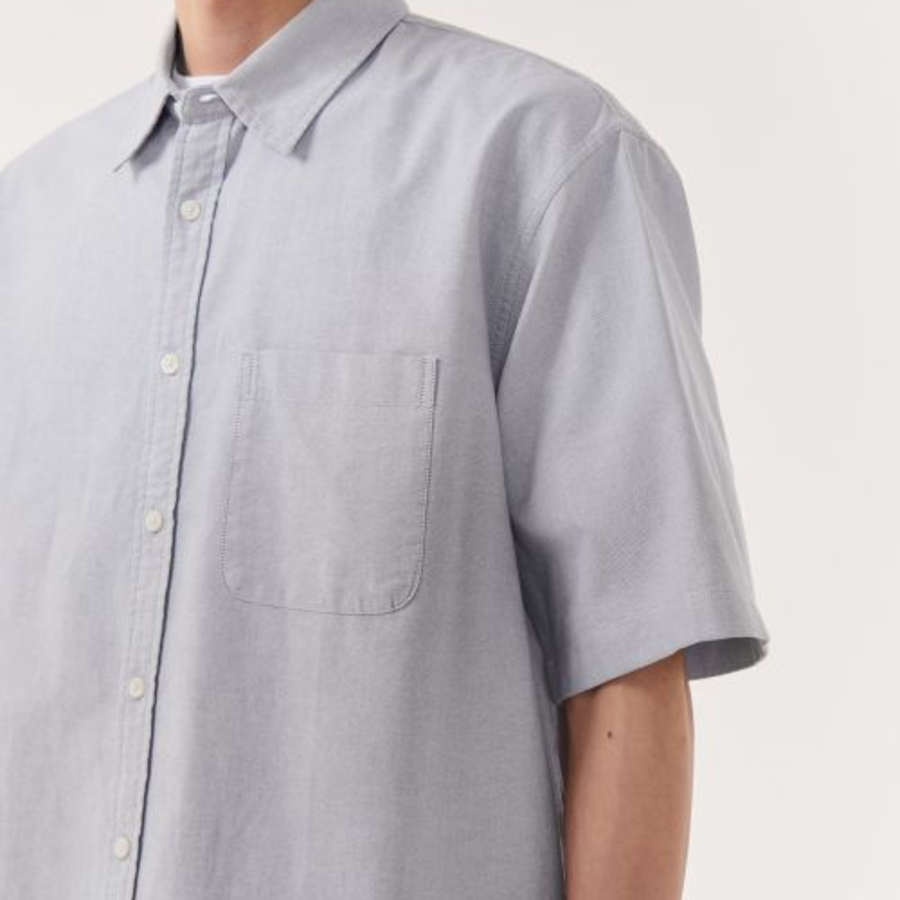 Musinsa Standard Relaxed Oxford Short Sleeve Shirt – Grey