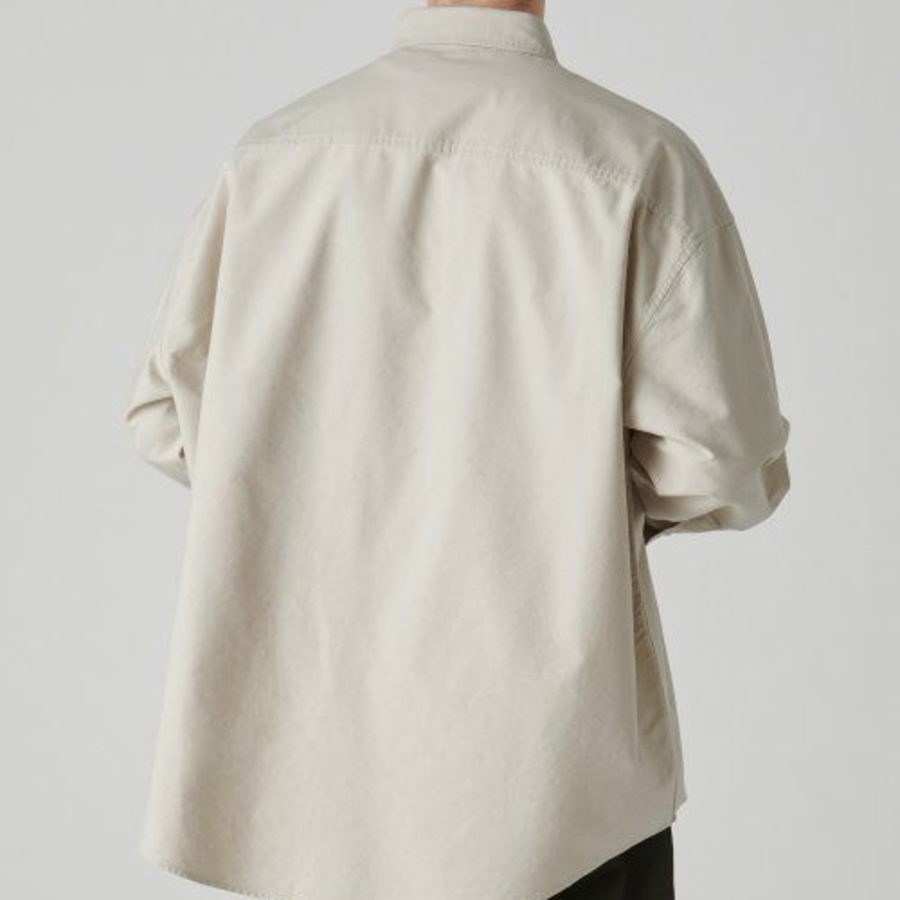Musinsa Standard Oversized Oxford Shirt – Light Beige