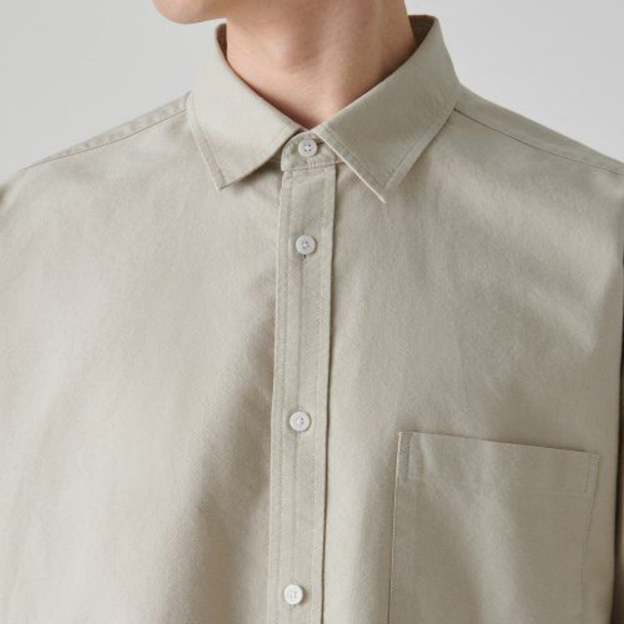 Musinsa Standard Oversized Oxford Shirt – Light Beige