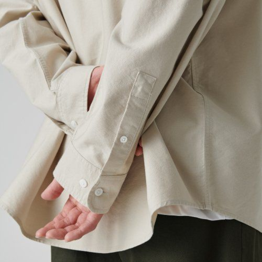 Musinsa Standard Oversized Oxford Shirt – Light Beige