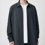 Musinsa Standard Relaxed Linen-Like Shirt – Dark Grey