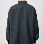 Musinsa Standard Relaxed Linen-Like Shirt – Dark Grey