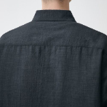 Musinsa Standard Relaxed Linen-Like Shirt – Dark Grey