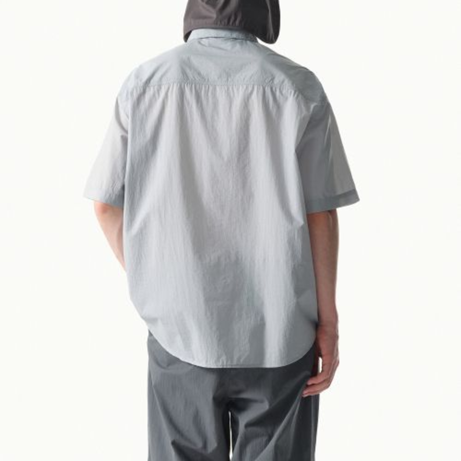 Musinsa Standard City Leisure Lightweight Nylon Oversized Short Sleeve Shirt – Cloudy Blue