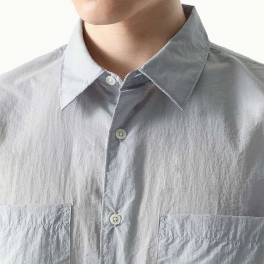 Musinsa Standard City Leisure Lightweight Nylon Oversized Short Sleeve Shirt – Cloudy Blue