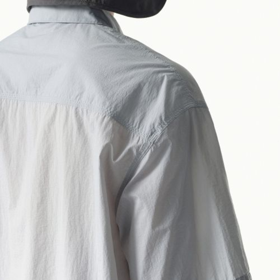 Musinsa Standard City Leisure Lightweight Nylon Oversized Short Sleeve Shirt – Cloudy Blue