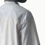 Musinsa Standard City Leisure Lightweight Nylon Oversized Short Sleeve Shirt – Cloudy Blue