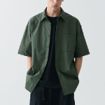 Musinsa Standard City Leisure CN Oversized Short Sleeve Shirt – Khaki