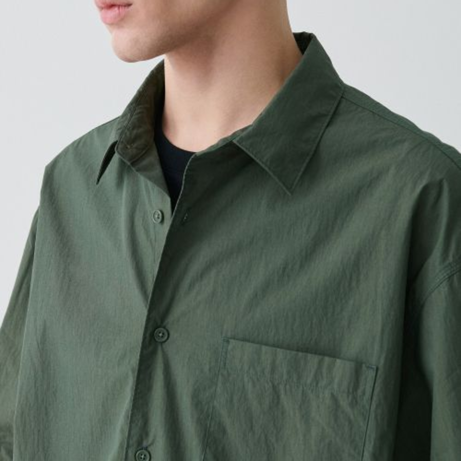 Musinsa Standard City Leisure CN Oversized Short Sleeve Shirt – Khaki