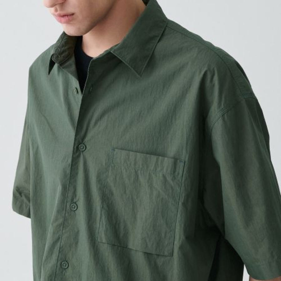Musinsa Standard City Leisure CN Oversized Short Sleeve Shirt – Khaki