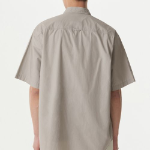 Musinsa Standard Relaxed Washed Poplin Short Sleeve Shirt – Light Beige