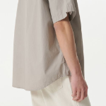 Musinsa Standard Relaxed Washed Poplin Short Sleeve Shirt – Light Beige