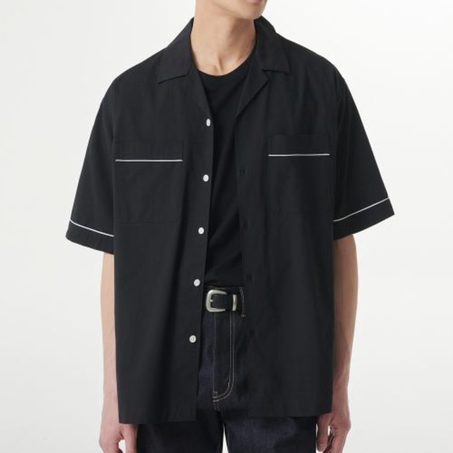 Musinsa Standard Relaxed Bowling Shirt – Black